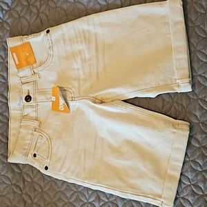 Off-White Shorts with Cuffs and Belt Loops